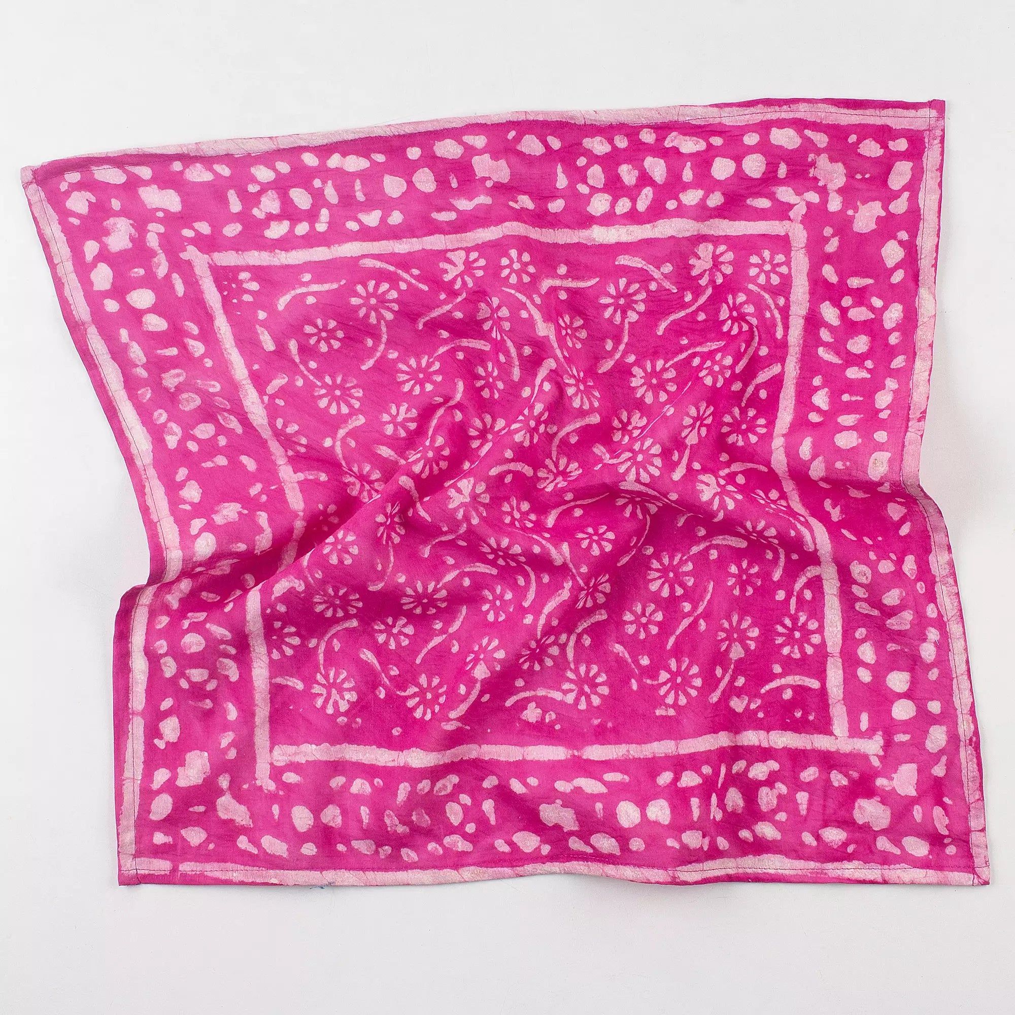 Pink Hand Block Printed Bandana Face Coverup 621
